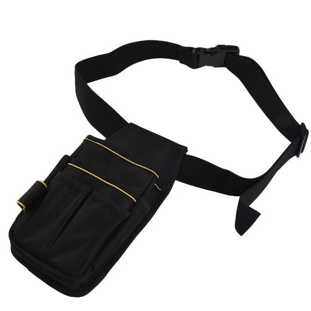 Borsa attrezzi elettricista nera versatile e affidabile con regolabile