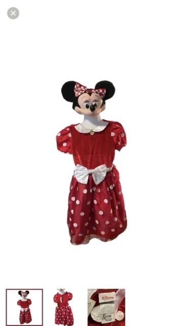 Disney store Minnie mouse dress & Hat Size Medium