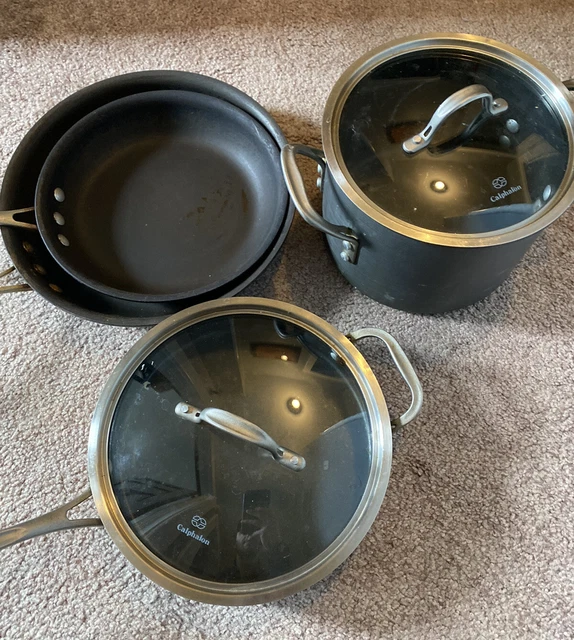 Juego de utensilios de cocina antiadherentes comerciales Calphalon de 6 piezas, 730384 usados
