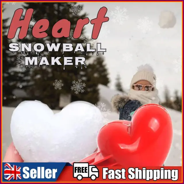 Love Heart Shaped Snowball Maker Clip Winter Kid Outdoor Sand Snow Ball Mold Toy