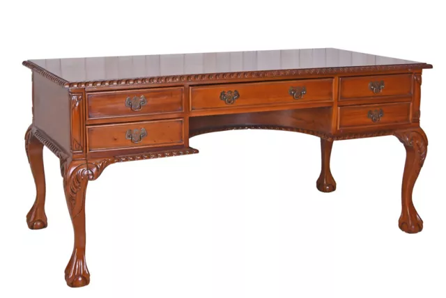 Acajou Bureau Chef Bureau Colonial Table D'Ordinateur Table de Bureau Neuf 2