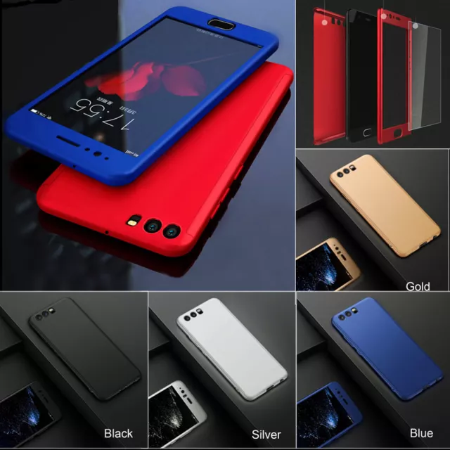 Hybrid Shockproof 360 Case Cover + Glass For Huawei P30 P20 Mate 20 Pro Lite