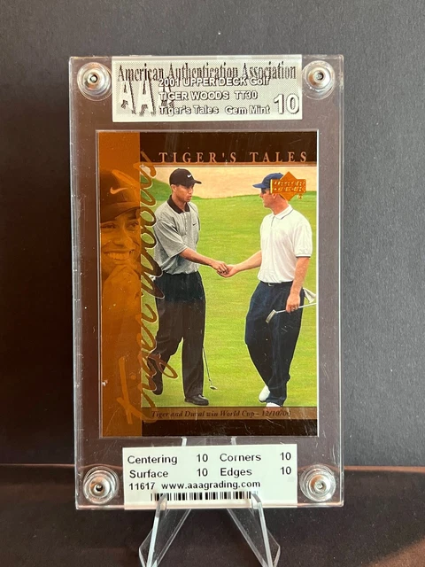 2001 Upper Deck Tiger Woods Rc #Tt30 Tiger's Tales Aaa Rare Perfect Gem Mint 10