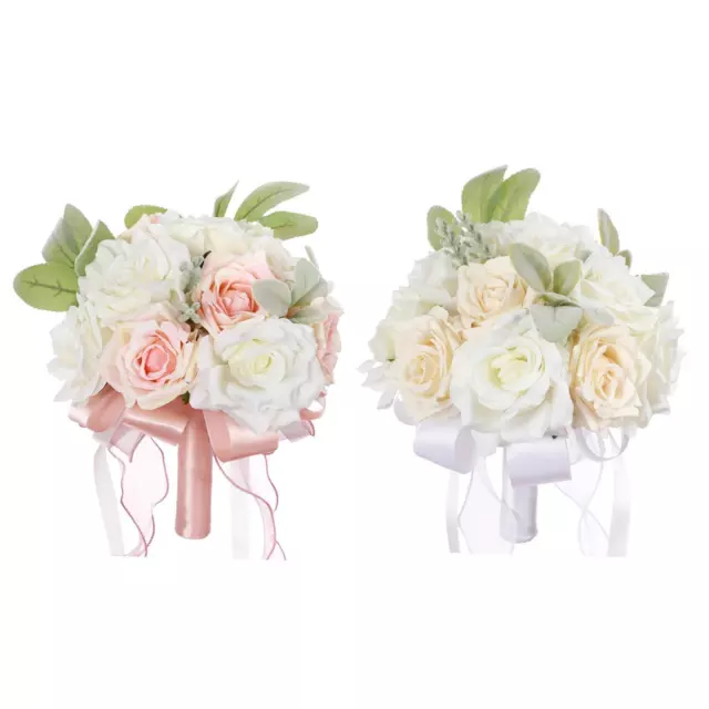 2x bouquet da sposa con fiori decorativi per la casa per il matrimonio della