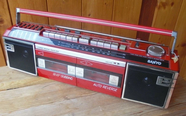 Rare Boombox Ghettoblaster Sanyo mw711f mw 711 f radio cassette STEREO VINTAGE