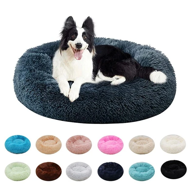 Super Soft Pet Bed Kennel Round Warm Sleep Plush Dog Puppy Cushion Portable Mat