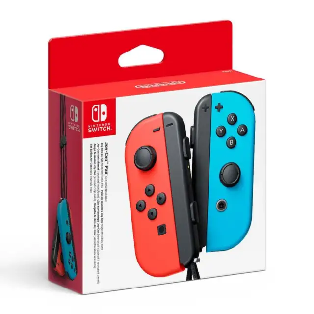 Nintendo Switch Joy-Con Neon Red and Blue Controller Set