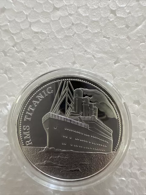 Historical Voyage Of The “Titanic” Silver Informative  Collectible Coin