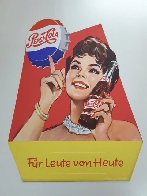 Pepsi Cola Display Bottle Sign Germany 50s Pin up Pepsi Cola Display Bottle Sign Germany 50s Pin up