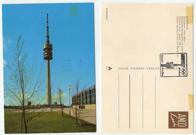 14366 - Munich - Olympic Tower - 1972 Olympic Games - old postcard