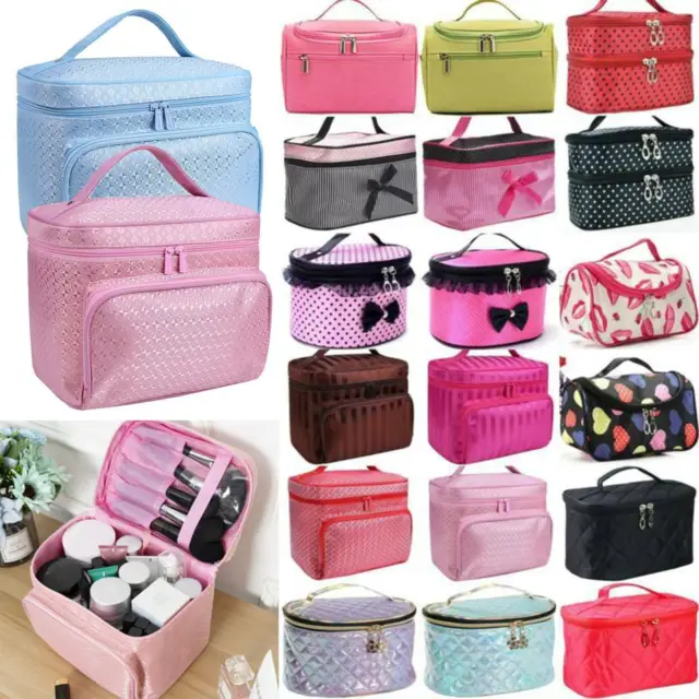 Women Large Cosmetic Beauty Bag Vanity Case Travel Make Up Organizer Storage Box