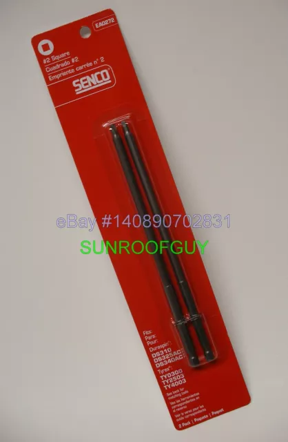 SENCO #2 Square DuraSpin Drive Bit Set (2/pk) (EA0272) - NEW