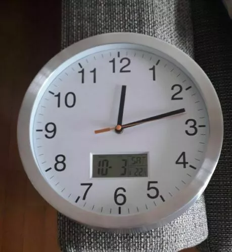 Balvi Orologio Quadrante Bianco Con Datario E Termometro In Digitale
