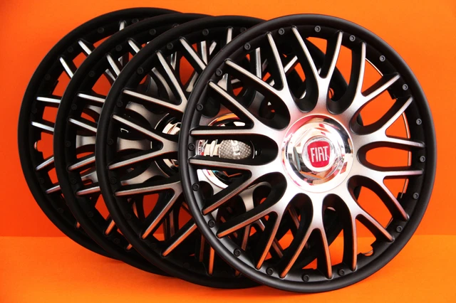 Fiat.... Set of 4 x 16"  Wheel Trims / Covers, Hub Caps ,Quantity 4,black&silver