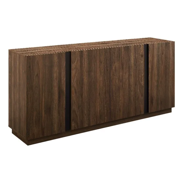 70" Kacie Modern 4-Door Wood Sideboard - Dark Walnut