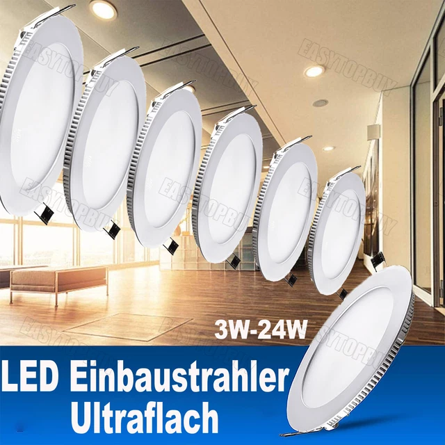 LED PANEL EINBAUSTRAHLER Deckenleuchte Einbau Leuchte rund eckig spot ...