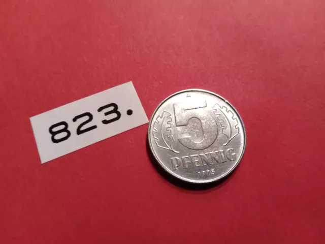 #823- 5 Pfennig 1975 A Kursmünze DDR in Aluminium - Export Erhaltung Top !