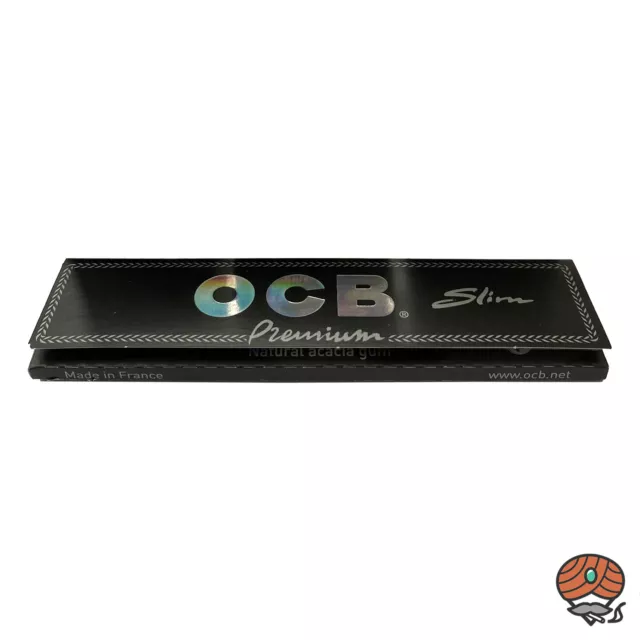 OCB Schwarz Premium Long Slim Papers /Drehpapier, 50 Hefte à 32 Blatt 2