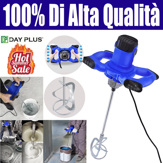 Senza spazzola Betoniera Elettrica, Miscelatore Cemento e Malta Agitatore  2800W
