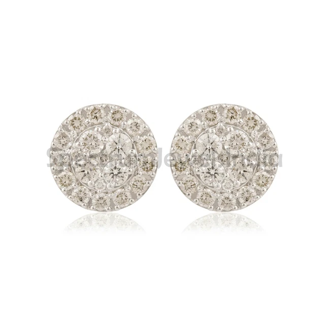 Boucles D'oreilles Pendantes étoile Diamant - Or Jaune 14 Carats - 0,34 Ct
