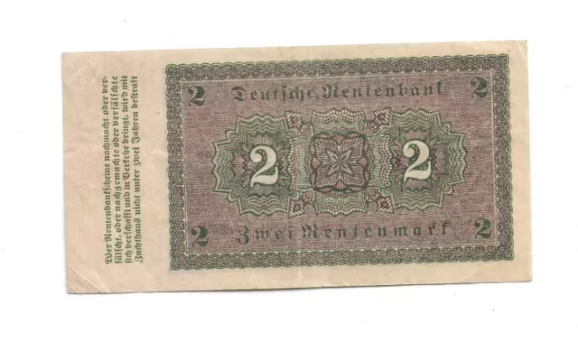 2 Rentenmark 1923 Ro. 155 (3) 2