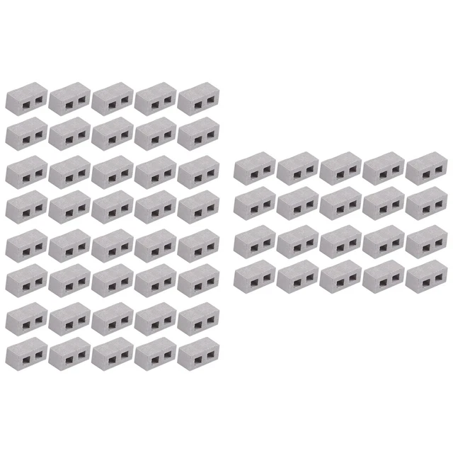100 Mini Briques 1/16 En Argile – Simulation Mur Rouge Pour Maquette, Jardin De Fée, Maison De Poupée – Set De Construction Miniature