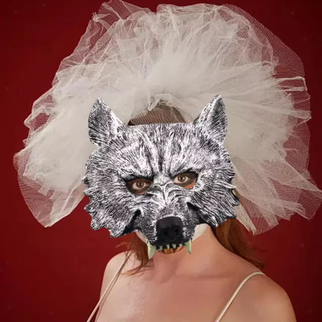 Masque de Loup Noir pour Enfant, Cosplay d'Halloween, Animal, Demi