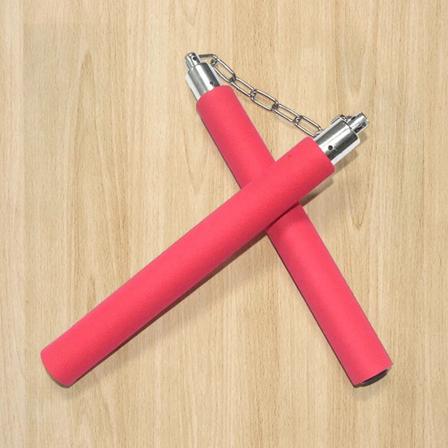 NUNCHAKU SAFE FOAM Rubber Training Nunchakus Martial Arts Nunchaku (Red