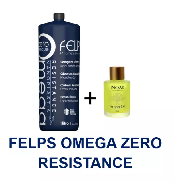 Felps Omega Zero Resistance Nanoplastia Brazilian Keratin Treatment 1L 34fl  oz