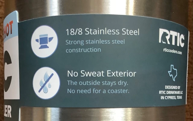 RTIC 40oz Thermal Tumbler Stainless Mug Travel Cup Cold/Hot Same Day Ship ! 4