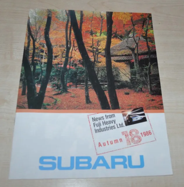 1986 Subaru 18 Magazine Fuji Heavy Industries Brochure Prospekt ENG