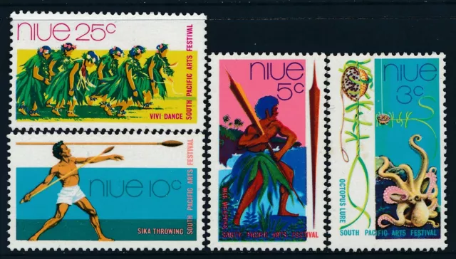 1972 Niue South Pacific Arts Festival Set Of 4 Fine Mint Mnh