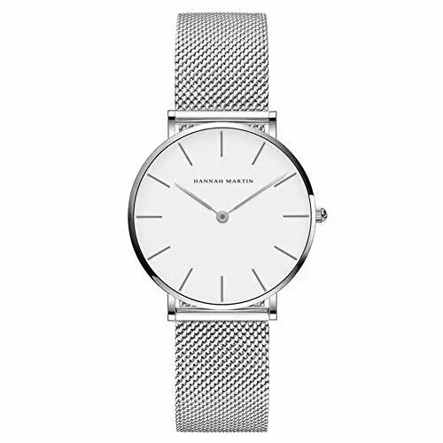 Montre pour Femme Quartz Analogique Étanche Acier Inoxydable Très Mince