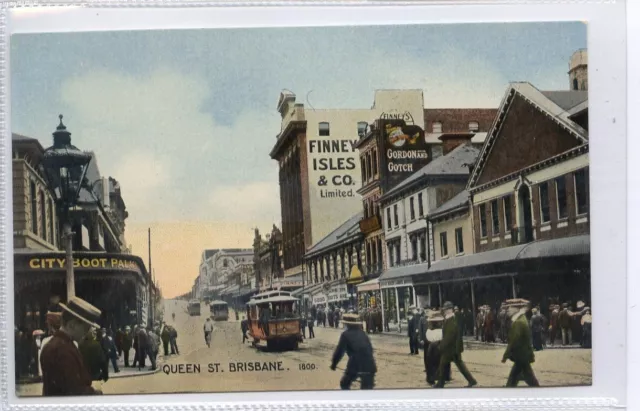 (Gc7466) Tram on Queen Street, BRISBANE, Australia c1910