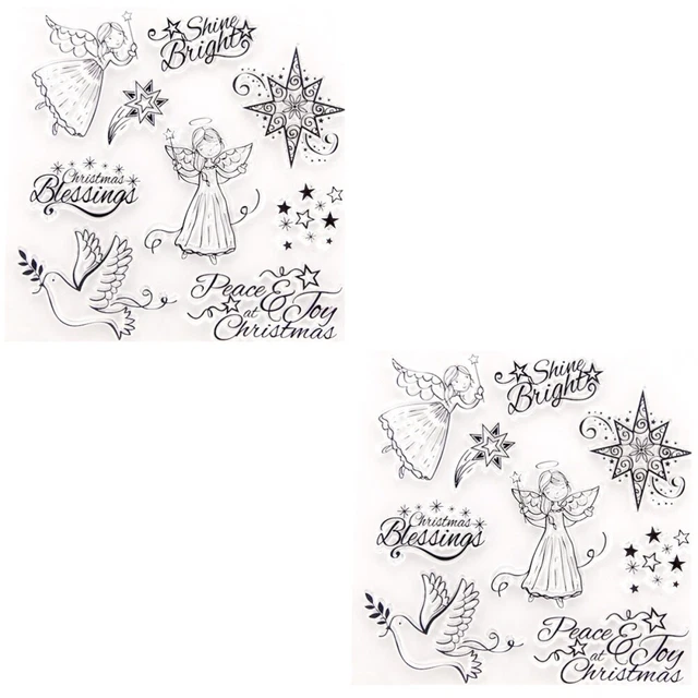 2 stücke klar stempel transparent dichtstempel für diy scrapbooking handwerk 9