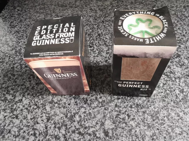 guinness glass sets X 2 Different Promotional Boxes.