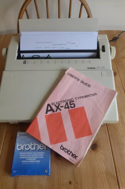 Vintage Brother AX-45 Electronic Typewriter/Word Processor Working + User Guide