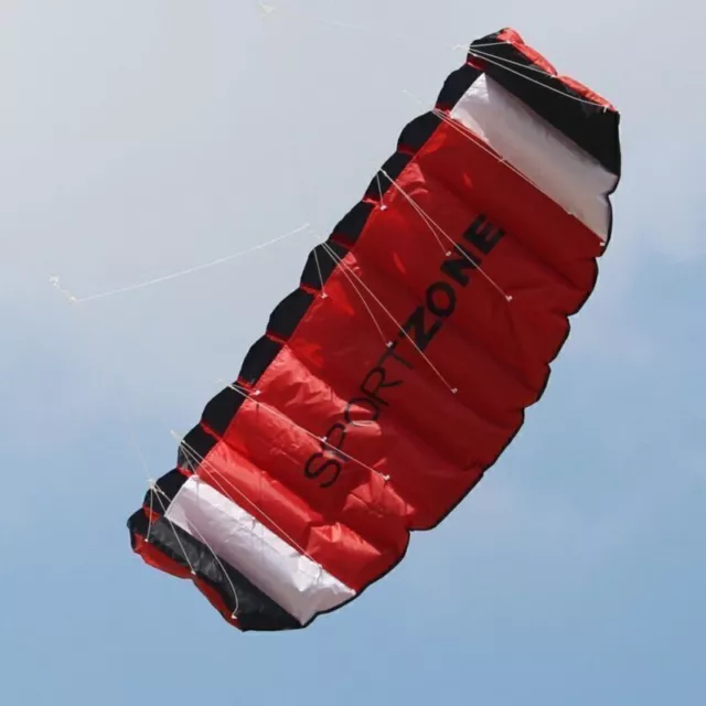 1.8m Dual Line Kitesurfing Parachute Soft Parafoil Sail Surfing Flying Kite UK