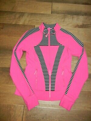 IVIVVA by LULULEMON Girls hot pink black Perfect Your Practice zipper jacket, 14