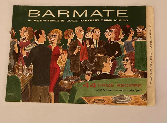 Barmate Home Bartenders Guide To Expert Drink Mixing Booklet 44 Recipes