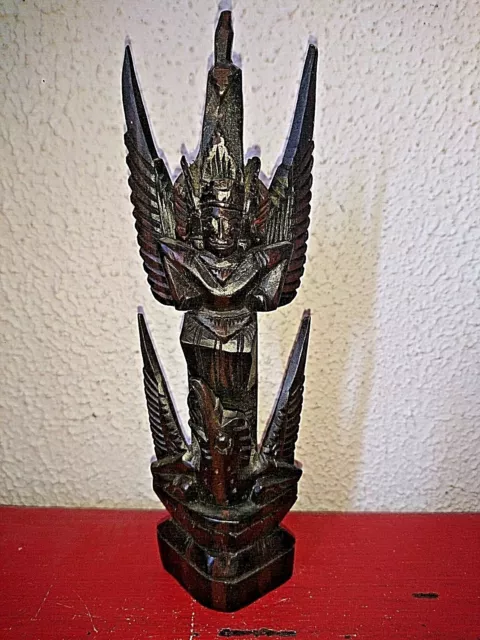 ANCIENNE TRES BELLE STATUETTE du GUATEMALA AMERIQUE LATINE en bois sculpter main