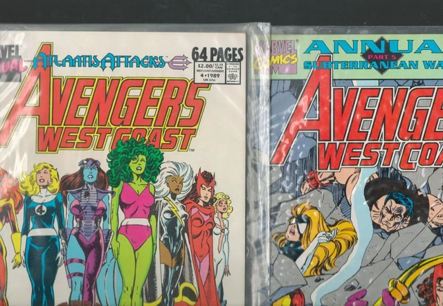 AVENGERS WEST COAST ANNUALS 4 (1989) and 6 (1991)