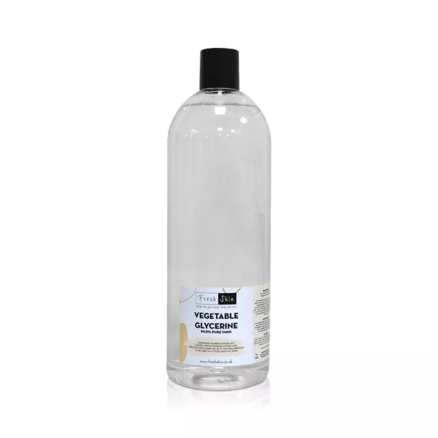 1 Litre Vegetable Glycerine (1000ml) - 99.8% Pure - EP/USP Food/Cosmetic Grade