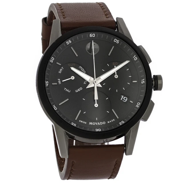 Orologio Movado Museum Sport Chronograph Series Da Uomo Quadrante Nero Quarzo 0607290