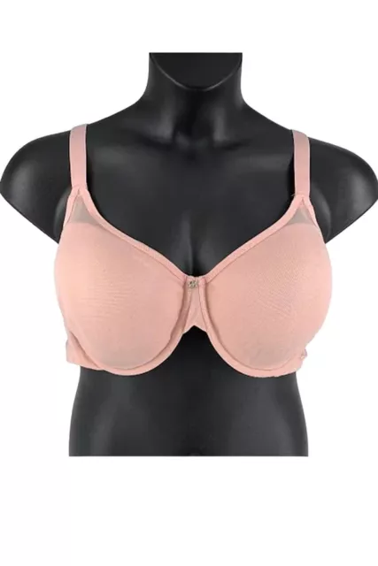 Breezies Mesh Illusions Contour Wirefee Bra Pale Blush