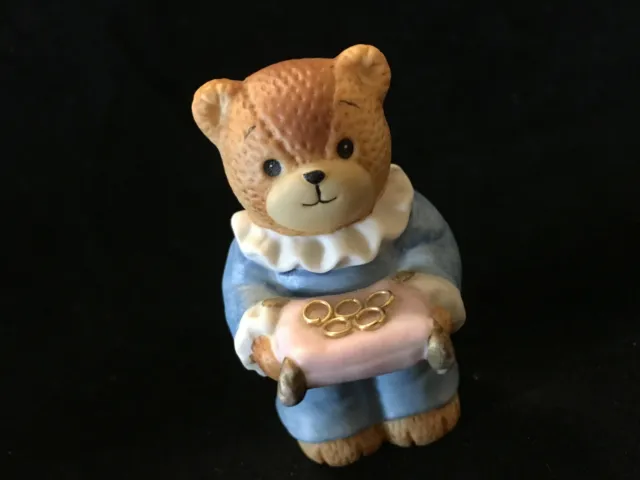 Lucy & Me 12 Days Of Christmas Bear 5th Day 5 Gold Rings Lucy Rigg 1987 Rare