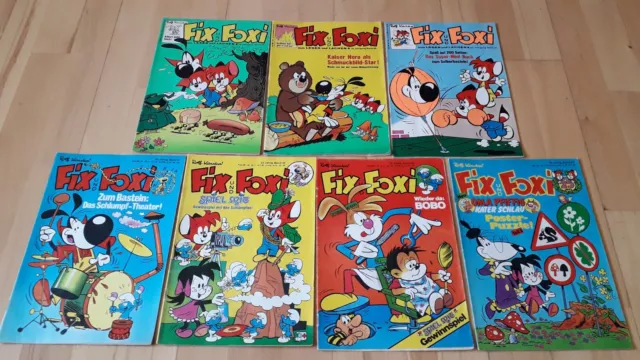 Fix + Foxi  - Konvolut 7 Comichefte von 1970-77 mit Winni, Minis, Tim + Struppi