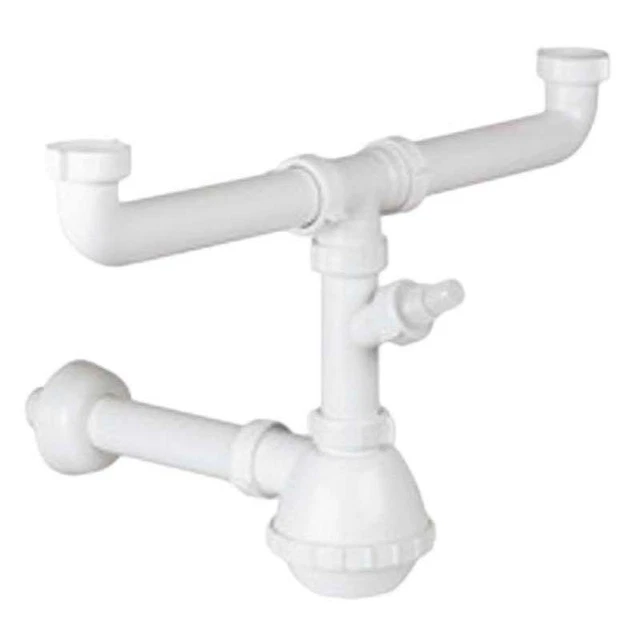 GOPLAST Sifone a fiasco x lavello doppio 1 1/2x40/32