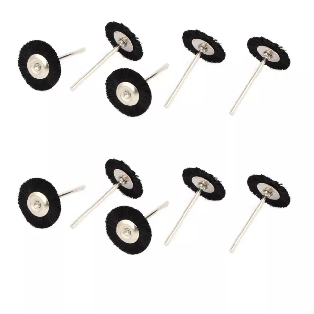 Queue forme 2,35mm T Soie Brosse à polir Polissage Roue noir outil 10pc