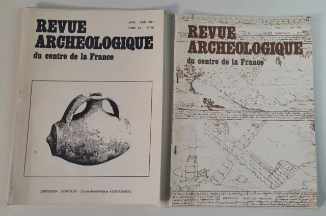 Revue archéologique du Centre de la France N°20 janv-juin 1981 - N°21 juin 1982
